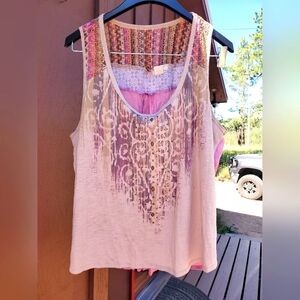 Light weight size 1X summer top with beads